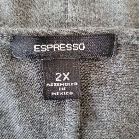 Espresso Gray Studded Print Top (Size 2X) - Picture 5 of 6